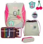 Scout Schulranzen-Set Alpha DIN Pink Cherry 4-teilig