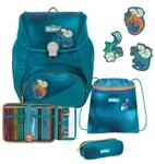 Scout Schulranzen-Set Alpha Exklusiv Superflash Seadragon, 4-teilig
