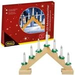 Idena LED Adventsleuchter 7 Kerzen batteriebetr. 40x30cm