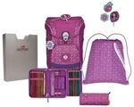 DERDIEDAS 8509151 5-teiliges Schulrucksack-Set Ergoflex Easy Purple Dots