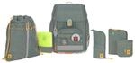 L&auml;ssig Schulranzen Set Boxy Unique Letters Green, 7-teilig