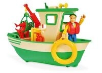 SIMBA 109252574 Feuerwehrmann Sam - Charlies Fischerboot mit Figur