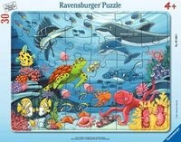 RAVENSBURGER 05566 Kinderpuzzle Unten im Meer Rahmenpuzzle