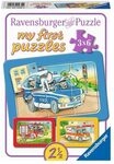 RAVENSBURGER 05630 Kinderpuzzle Tiere im Einsatz 3*6 Teile