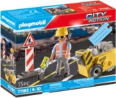 PLAYMOBIL&reg; 71185 Bauarbeiter mit Kantenfr&auml;ser