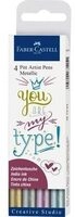 FABER-CASTELL 167304 Pitt Artist Pen Metallic 1.5 Tuschestift, 4er Etui