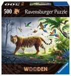 RAVENSBURGER 17514 WOODEN Erwachsenenpuzzle Holzpuzzle 500 Teile Tiger im Dschungel