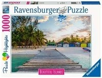 RAVENSBURGER 16912 Erwachsenenpuzzle Beautiful Islands Karibische Insel 1000 Teile