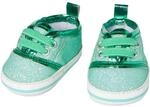 HELESS 1491 Glitzer-Sneaker f&uuml;r Puppen, mintfarben, Gr&ouml;&szlig;e 30 - 34 cm