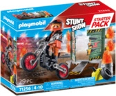 PLAYMOBIL&reg; 71256 Starter Pack Stuntshow Motorrad mit Feuerwand