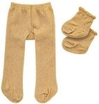 Heless Strumpfhose mit S&ouml;ckchen f&uuml;r Puppen, gold, Gr&ouml;&szlig;e 35 - 45 cm