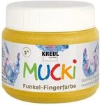 KREUL 23125 MUCKI Funkel-Fingerfarbe Goldschatz 150 ml