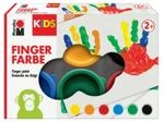 Marabu KiDS Fingerfarben-Set mit 6 leuchtenden Farben &agrave; 35 ml