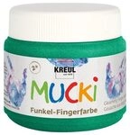 C.KREUL 23123 MUCKI Funkel-Fingerfarbe Smaragd-Gr&uuml;n 150 ml