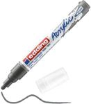 edding 5100 Acrylmarker medium - grau - 1 Acrylstift wasserfest - mittlere Rundspitze
