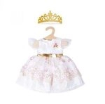 HELESS 2132 Puppen-Prinzessinnenkleid Kirschbl&uuml;te mit goldener Krone, Gr&ouml;&szlig;e 35-45