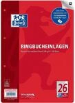 Oxford Ringbucheinlagen mit Rand, A4, kariert, 50 Blatt, rot