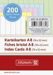 BRUNNEN 102289195 Karteikarten A8 liniert, 7 mm Zeilenabstand 200 St&uuml;ck