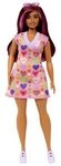 MATTEL HJT04 Barbie Fashionistas Puppe mit pinkfarbenen Str&auml;hnen und Kleid mit