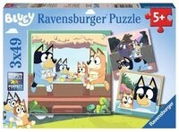 RAVENSBURGER 05685 Kinderpuzzle 3 x 49 Teile Blueys Abenteuer