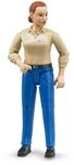 BRUDER 60408 Frau mit hellem Hauttyp und blauer Hose