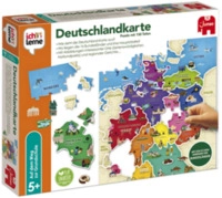 JUMBO SPIELE 19927 Lernpuzzle 130 Teile Ich lerne die Deutschlandkarte