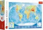 TREFL 45007 Large physical map of the world