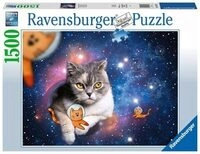 RAVENSBURGER 17439 Erwachsenenpuzzle 1500 Teile Katzen fliegen im Weltall