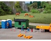 AUHAGEN 42641 H0 TT Bauwagen, Mobiltoiletten