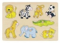 goki 57874 Steckpuzzle Zootiere