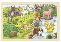 GOKI 57890 Einlegepuzzle Tierkinder II