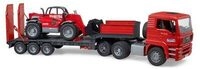 BRUDER 02774 MAN TGA Tieflader mit Manitou Teleskoplader MLT 633