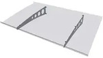 Gutta Pultvordach Pico Top 140 Verzinkt/Klar 140 cm x 90 cm x 6 cm