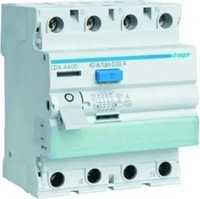 Hager CDA440D Fehlerstromschutzschalter, FI-Schutzschalter 4-polig 6kA 40A 30mA...