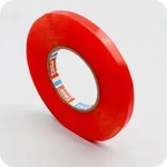 tesa 4965, Doppelseitiges PET-Klebeband, sehr starker Acrylatklebstoff, rote
