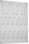Wandprospekthalter FOCUS, 9 x A4 / 18 x DIN lang, Metall, Stahl, silber