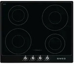 Smeg SI964NM Induktionskochfeld, Schwarz, 60 cm, Victoria-Design