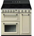 Smeg TR93IP2, Standherd mit Induktionskochfeld, 90x60 cm, Ausf&uuml;hrung: Creme