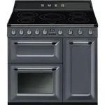 Smeg TR93IGR2, Standherd mit Induktionskochfeld, 90x60 cm, Ausf&uuml;hrung: Slate