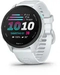 Garmin Forerunner 70, Steinweiss mit Schnellwechsel-Armband 20 mm Silikon - wei&szlig; /