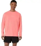 Asics Herrenlaufschirt Fujitrail Logo LS Top, Sun Coral - Coral / L