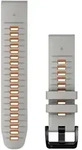 Garmin Ersatzarmband Quickfit 22mm, Nebelgrau/Glutorange - hellgrau / ONE SIZE
