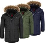 H&ouml;henhorn Arpiglias Herren Winter Jacke Parka Parker mit Kunstfell Gef&uuml;ttert S