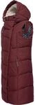 Lange wasserdichte Steppweste mit Kapuze "Pavla Vest" Wine Red M