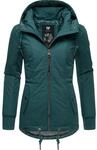 Kurzer Wasserdichter Wintermantel mit Kapuze "YM-Danka" Dark Green022 XS