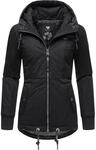 Kurzer Wasserdichter Wintermantel mit Kapuze "YM-Danka" Black022 S