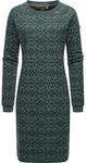 Langarm Sweatkleid Winterkleid "Dassa Aztec" Pine Green XS