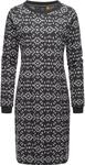 Langarm Sweatkleid Winterkleid "Dassa Aztec" Dark Grey XS