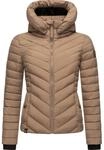 Steppjacke mit abnehmbarer Kapuze "Kagomee" Taupe XS
