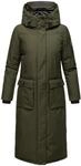 Extralanger Wintermantel mit Kapuze "Wolkenfrost XIV" Dark Olive S